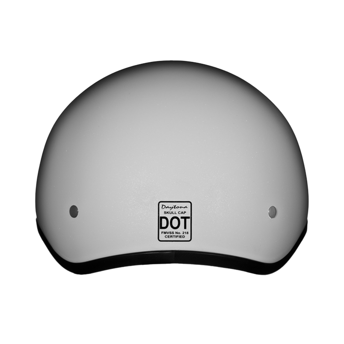DOT Approved Daytona Skull Cap Half Shell Motorcycle Helmet - Beanie Style for Motorcycles, Cruisers, Scooters, and Mopeds - Pearl White