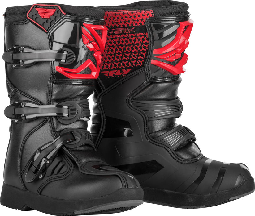 Fly Racing 364-67302 364-67302 YOUTH MAVERIK BOOTS RED/BLACK SZ 02