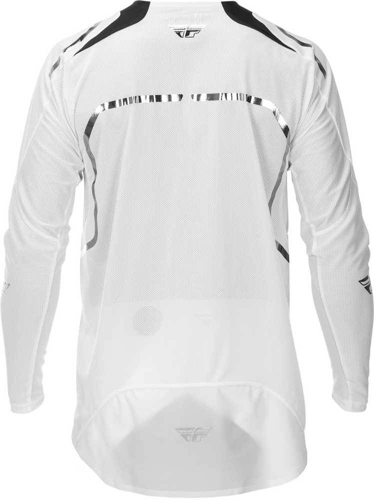 Fly Racing 379-125M 379-125M EVOLUTION DST LE FLASH JERSEY WHITE/SILVER MD