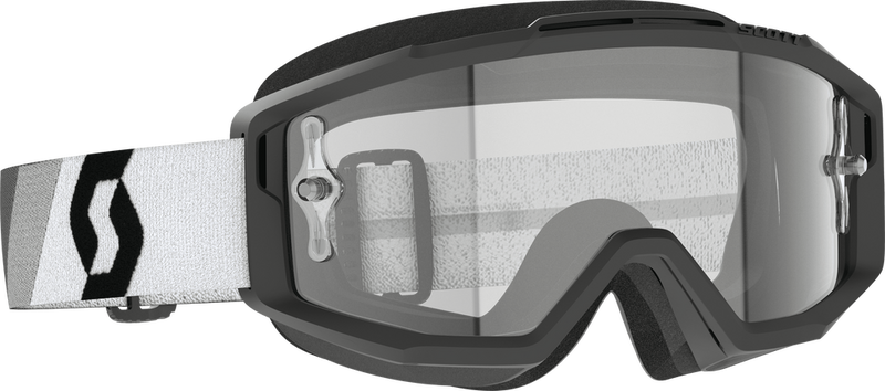 Scott 51-5649 285537-7702113 SPLIT OTG GOGGLE PREM BLK/WHT CLEAR WRKS