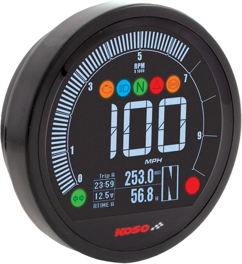 Koso North America DL-04B Speedo Black - BA077201 Yamaha Bolt 2014-2023