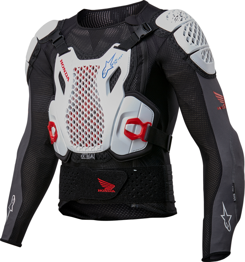Alpinestars 482-6154L 6506023-1272-L HONDA BIONIC + V2 PROTECTION JACKET BLK/WHT/BLU/BR RED LG