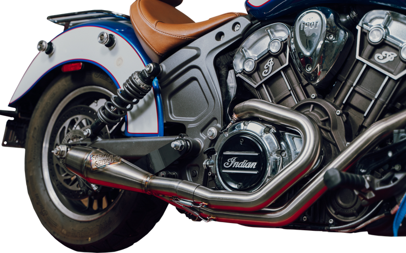 Sawicki Indian Scout Shorty Cannon Brushed SS For Indian Scout 2015-2022