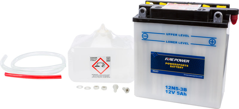 Fire Power 490-2080 12N5-3B BATTERY W/ACID 12N5-3B 12V