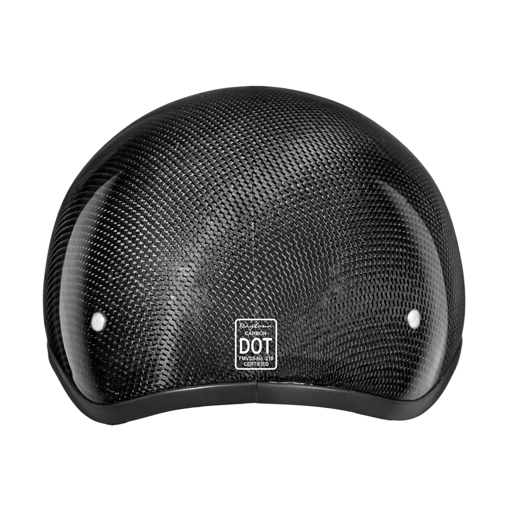 Daytona Skull Cap Helmet W/O Visor Grey Carbon Fiber (Size: L)
