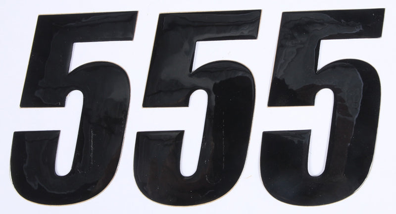 D'cor Visuals D-Cor Number 5 Black 4" 3/PK - 45-24-5