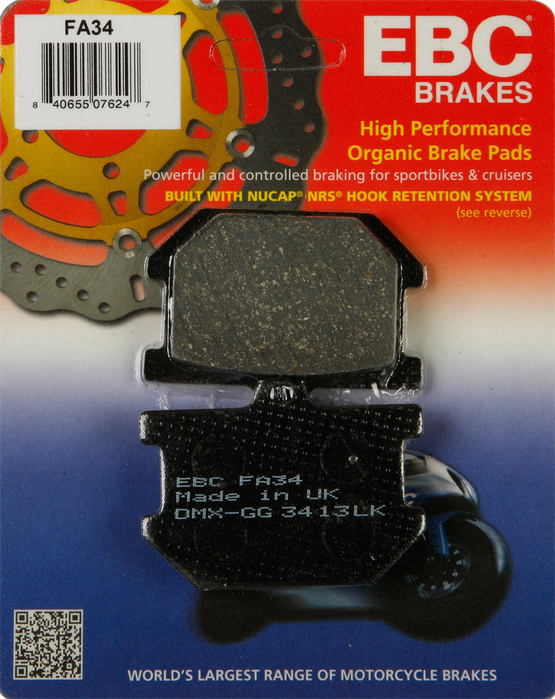 EBC Brake Pads - FA34 Yamaha Motorcycles 1976-1983
