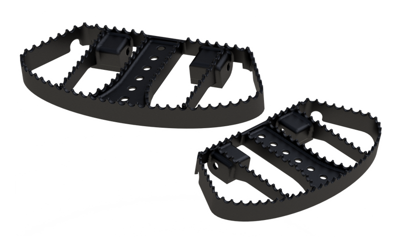 Burly Brand MX Style Floorboards Black - B13-1050B For Harley Motorcycles 1985-2026