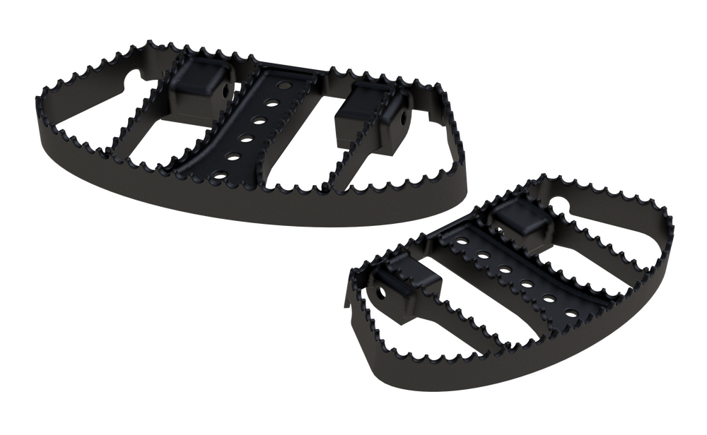 Burly Brand 750-05472 B13-1050B MX STYLE FLOORBOARDS BLACK