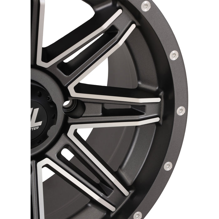 HIGH LIFTER 0230-1295 14HL22-1156 HL22 Wheel Wheel - HL22 - Front/Rear - Gloss Black w/Machined - 14x7 - 4/156 - 4+3 (+10 mm)