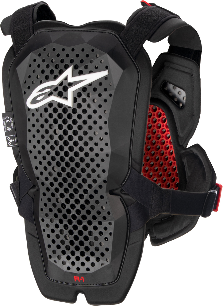 Alpinestars 482-62010 6700123-1431-M/L A-1 CHEST PROTECTOR ANTHRACITE/BLACK/RED MD/LG