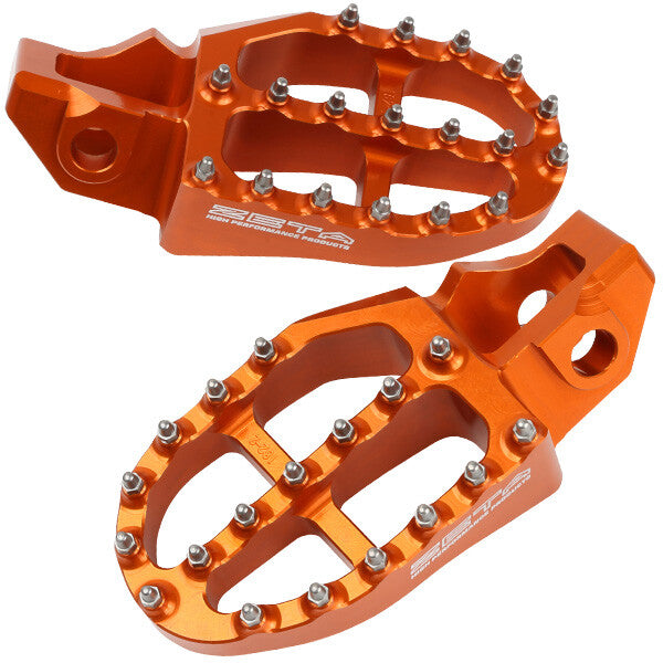 Zeta Aluminum Footpegs Orange - ZE93-1827 KTM Dirt Bikes 2016-2024