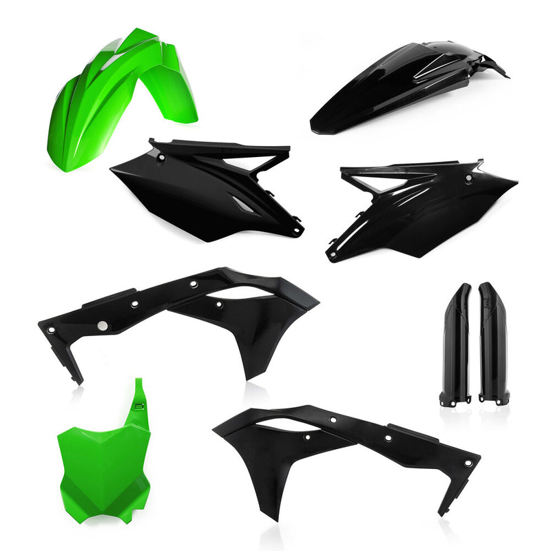 Acerbis Full Plastic Kit Kawasaki Green Black - 2685821089 Kawasaki KX 250 2018-2020