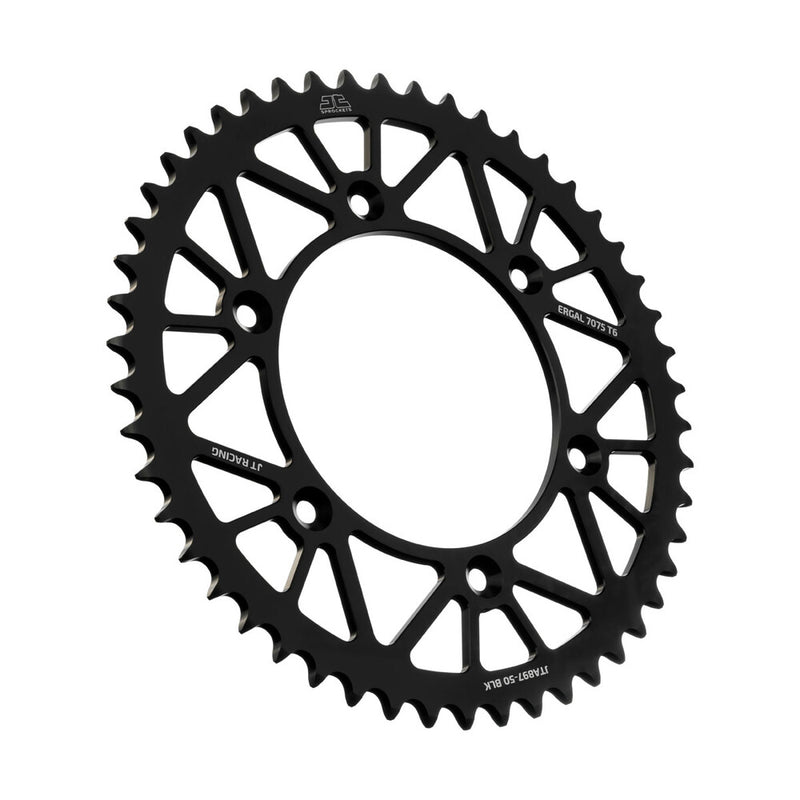 JT Sprockets Rear Racelite Sprocket Alum 50T-520 Black HUS - JTA897.50BLK KTM Dirt Bikes 1991-2017