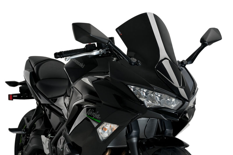 Puig Hi-Tech Parts Windscreen R-Racer Black - 3880N Kawasaki Ninja 650 2020-2026