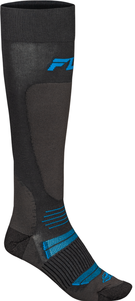 Fly Racing 350-0574L 350-0574L SNOW MIDWEIGHT WOOL SOCK GREY/BLUE LG/XL