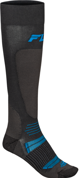 Fly Racing 350-0574L 350-0574L SNOW MIDWEIGHT WOOL SOCK GREY/BLUE LG/XL