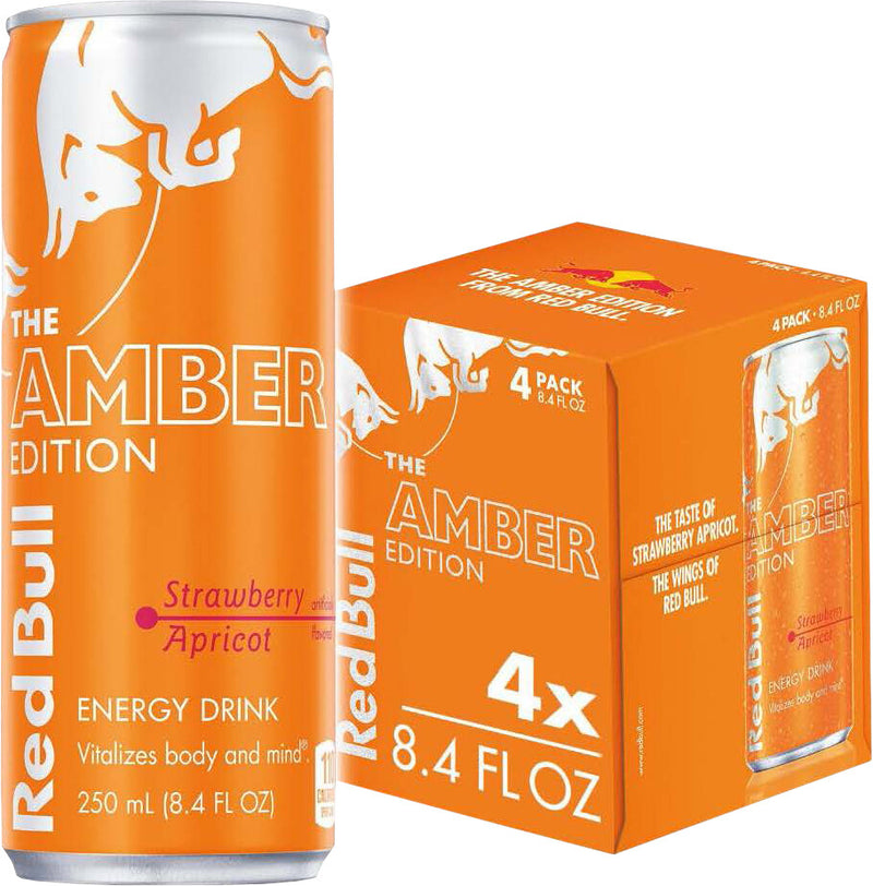 Red Bull 100-0006 RB240104 RB AMBER 8.4OZ STRAWBERRY APRICOT