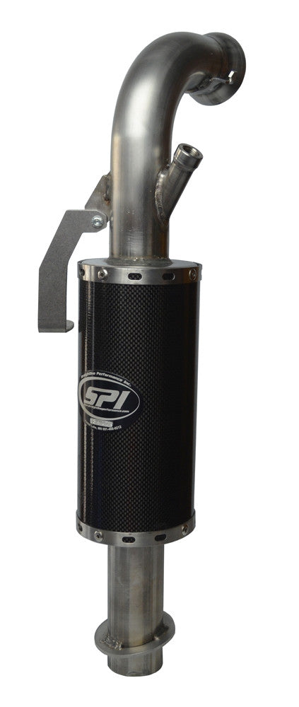 Straightline Performance Lightweight Silencer 850 Carbon Fiber Stainless - 134-176 Ski-Doo Snowmobiles 2017-2019