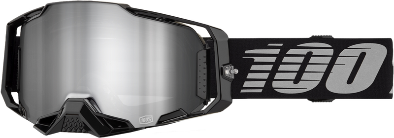 100% 610-5321 50005-00030 ARMEGA GOGGLE BLACK MIRROR SILVER LENS