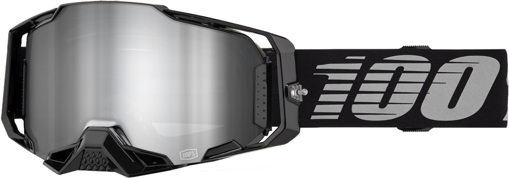 100% 610-5321 50005-00030 ARMEGA GOGGLE BLACK MIRROR SILVER LENS
