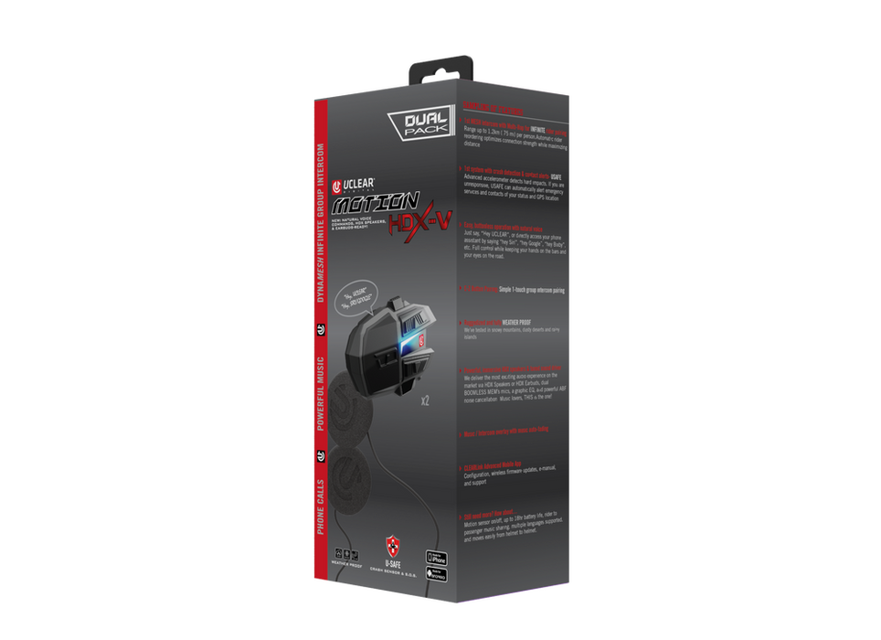 Uclear HDX-V Helmet Audio Kit