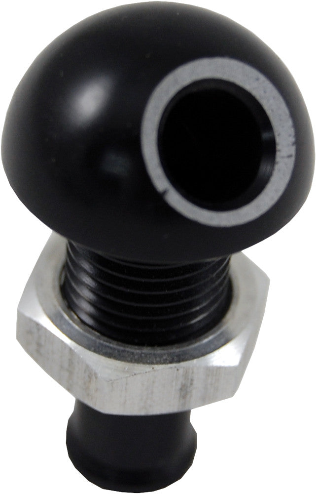Blowsion 18-2076 04-03-011 BILLET THRU-HULL WATER FITTING BLACK 3/8" 45 DEG.