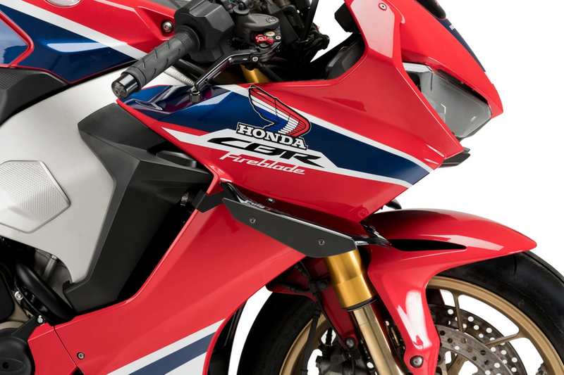 Puig Hi-Tech Parts Sport Side Spoilers Black - 9729N Honda CBR1000RR 2021-2025