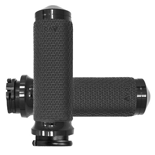 Avon Cable Throttle Memory Foam Grip Black - MF-63A-ANO For Harley Motorcycles 1984-2018