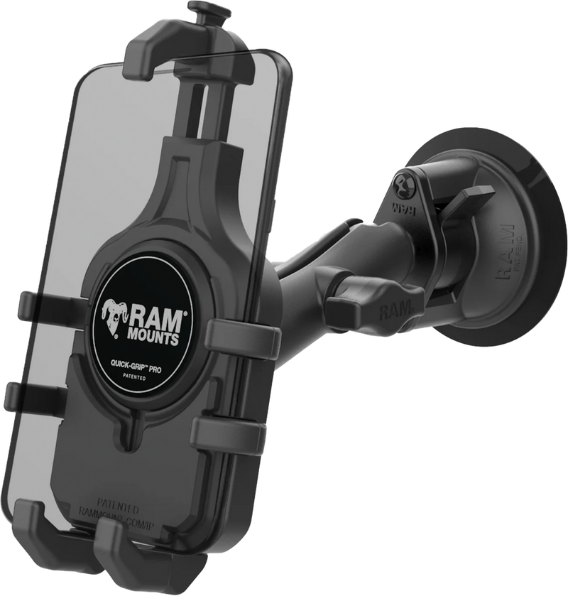 Ram Mounts 71-7082 RAM-B-166-PD5U QUICK-GRIP PRO SUCTION CUP PHONE MOUNT