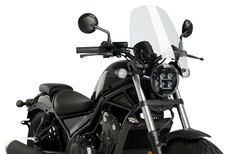Puig Hi-Tech Parts Windscreen Naked NEW GEN Touring Clear - 9462W Honda Rebel 2017-2025