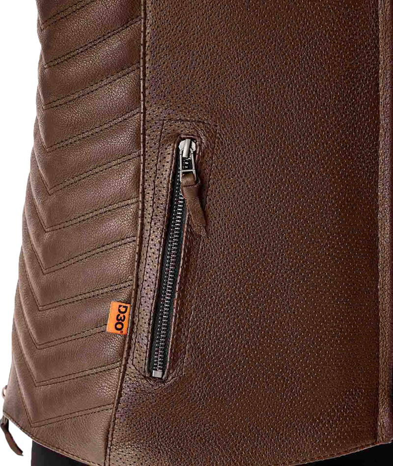 Rst 556-3644114 103644BRN-14 WOMENS ROADSTER AIR D3O JACKET BROWN LEATHER LG