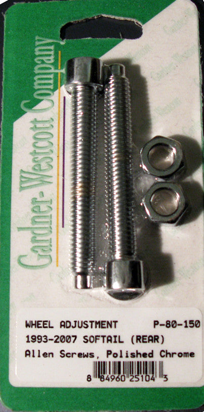 Gardner-westcott 830-1052 P-80-150 REAR WHEEL ADJUSTMENT BOLTS 93-07 SOFTAIL MODELS REAR