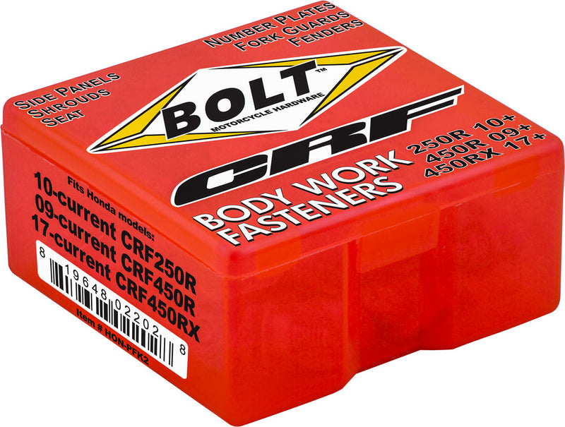 Bolt Full Plastic Fastener Kit - HON-PFK2 Honda CRF450R / CRF250R / CRF450RX 2009-2021
