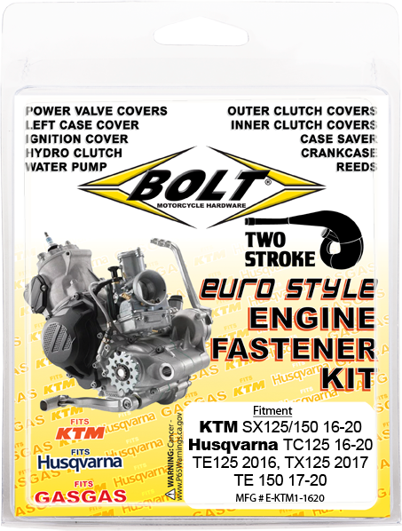Bolt Engine Fastener Kit HUS - E-KTM1-1620 KTM SX 125 / SX 150 2016-2022
