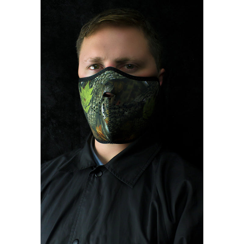 ZAN HEADGEAR 2503-0281 WNFM238H Neoprene Half Mask Half Mask - Forest Camo