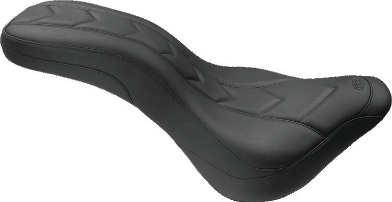 Mustang Motorcycle 79686 Mustang 11-19 Kawasaki Vulcan 1700, Vaquero Std Touring 1PC Seat W/driver Backrest - Black - Photo - Primary
