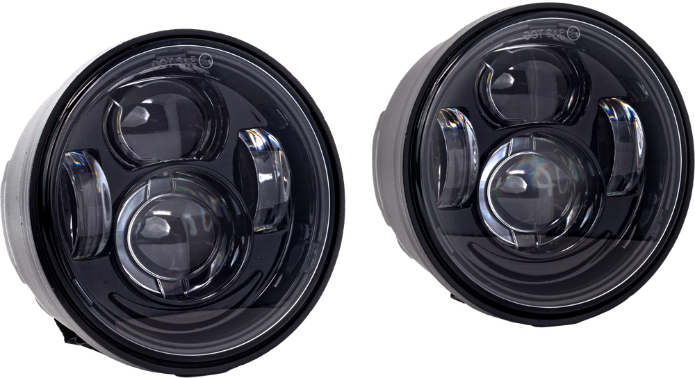 Letric Lighting Co 850-09684 LLC-EFBH LED HEADLIGHT KIT (PAIR) BLK `08-17 FATBOB