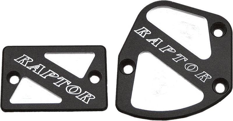 Modquad Throttle & Brake Cover SET Black Logo Raptor - TSET1-RBLK Yamaha Raptor 2001-2006