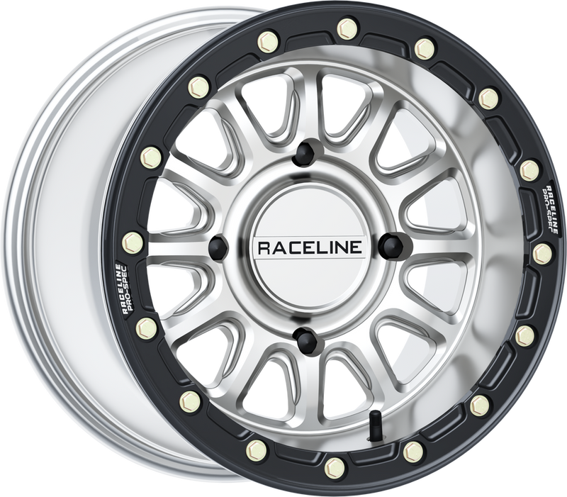 Raceline Wheels 570-2131 A14SB-51056+10 ALPHA HYPER WHEEL 4/156 HYPER SILVER/BLK 15X10 (+10MM)