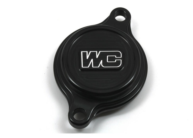 Works OIL Filter Cover Black - 27-155 Yamaha Dirt Bikes 2010-2023
