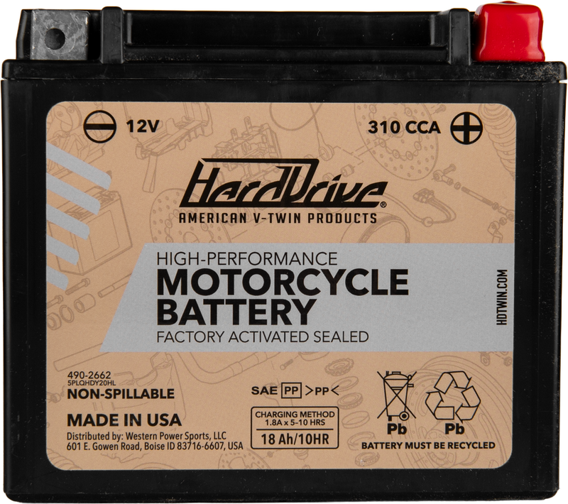 Harddrive 490-2662 HRDM720BH HIGH PERFORM BATTERY YTX20HL CCA 310