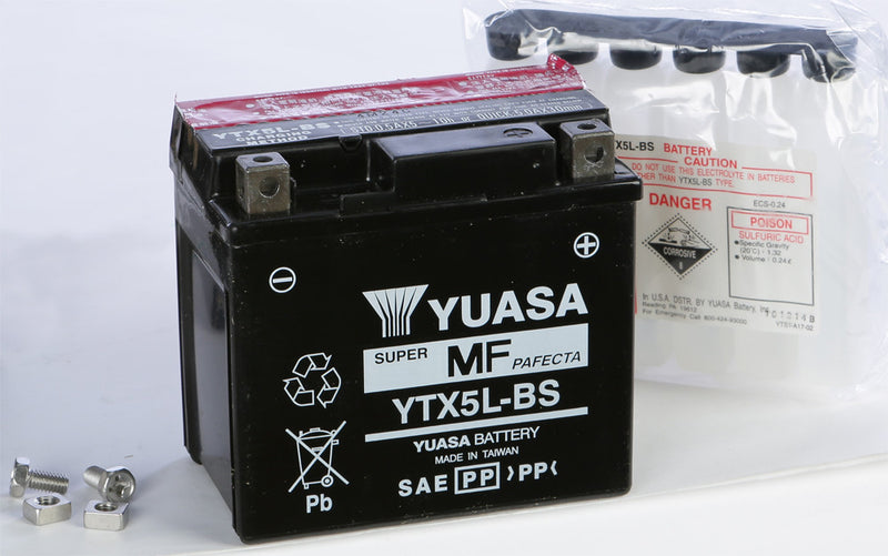 Yuasa Battery YTX5L-BS Maintenance Free - YUAM32X5B Polaris Predator / Scrambler / Sportsman / Outlaw 2003-2022