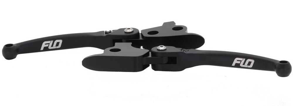 Flo Motorsports 122-0807 HD-811BLK MX STYLE LEVER SET BLACK `08-13 FLH/FLT