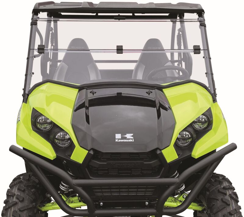 QuadBoss 375788 16-22 Kawasaki KRF800 Teryx Windbreak Folding Windshield - User 1