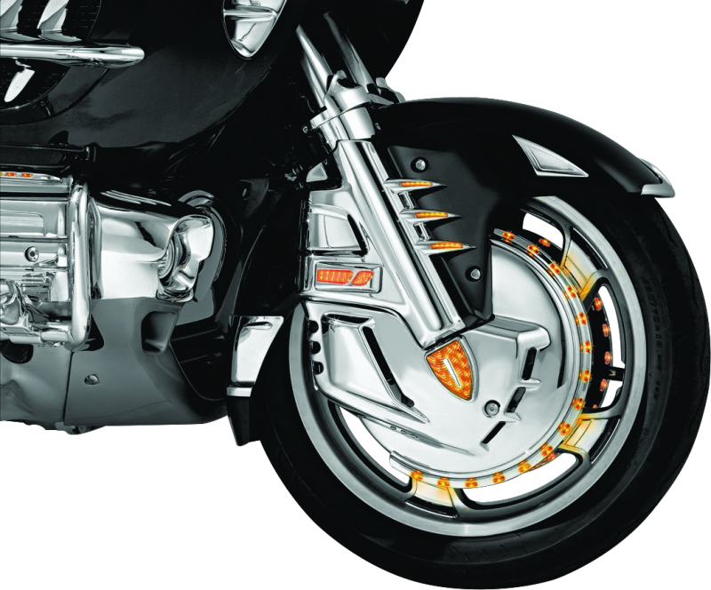 Kuryakyn 7450 Brake Rotor Cover Honda 01-17 GL1800 Chrome - User 1