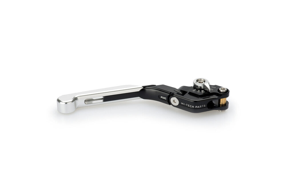 Puig Hi-tech Parts 561-00014S 14PNP LEVER BRAKE EXTENDABLE/FOLDABLE SILVER