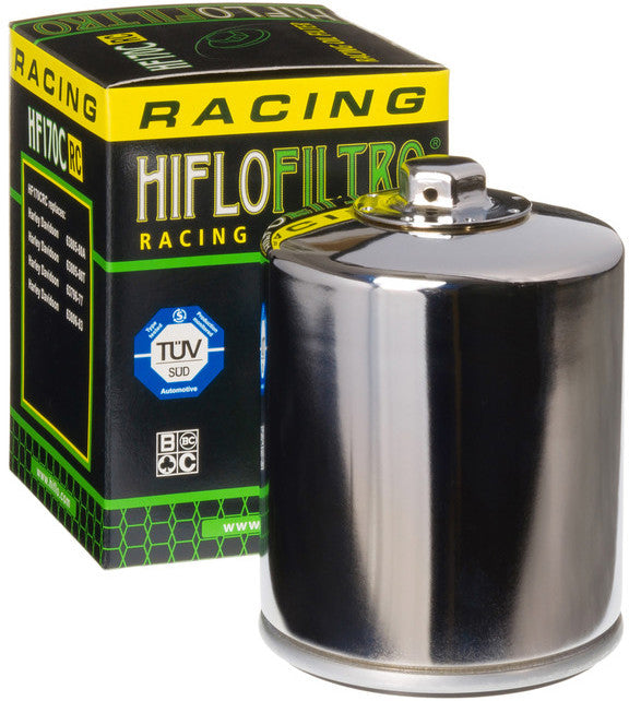 Hiflofiltro OIL Filter Chrome - HF170CRC For Harley Motorcycles 1980-2019