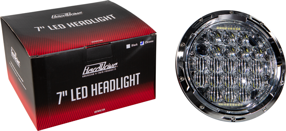 Harddrive 820-0360 820-0360 LED HEADLIGHT 7" 105W BLACK 5500/3000 LUMENS