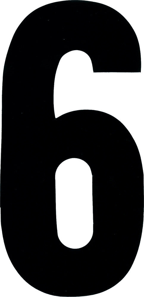 Dirt Digits 09-6256 XT63B-6 #6 6" BLACK EXTREME DIGITS 3/PK